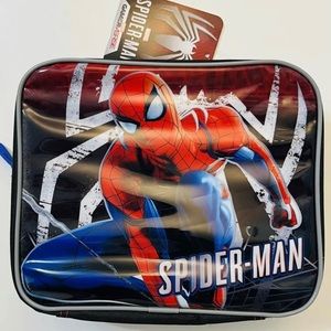 Spiderman Lunchbox Kids Toddler Lunch School Red Black And Blue One Compartment